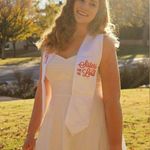 Miami  White Mini Dress w/ Smocked Back and Ruffle Sleeves Photo 1