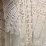 Rebellion  white lace cardigan duster size small floral Photo 1