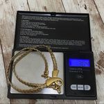 Vintage Unsigned Omega Style Gold Necklace Photo 5