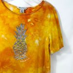 Tommy Bahama Small Top Orange Yellow Handmade Tie Dye Pineapple Sequins 1544 Photo 4