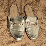Bamboo Metallic Gold Loafer Slides Fits 7-8 Photo 2