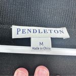Pendleton  Classic Longline V‎ Neck 100% Merino Wool Black Sweater Women's Medium Photo 1