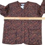Croft & Barrow Fall floral quilted collarless jacket Grandmacore cottagecore Photo 2