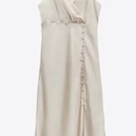 ZARA BLOGGERS FAVE! SATIN EFFECT Buttoned Slip Dress Photo 8