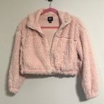 BDG Fuzzy Teddy Faux Fur Light Pink Cropped Coat Photo 0