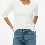 NWT J.Crew Women Green Girlfriend Crewneck Long Sleeve Cotton Shirt XS Sold Out White Size L Photo 0