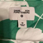 Diane Von Furstenberg  x‎ Target Green and Cream Leaf Jumpsuit Size Medium Photo 2