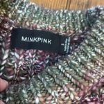 EXPRESS Women’s Mink Pink cropped crew neck Purple and olive Knit Sweater size small Photo 1