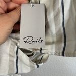 Rails NWT  White Khaki Blue Stripe Smocked Wrap Crop Top Juliana Coco Linen M Photo 6