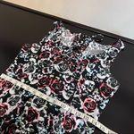 Hot Topic skulls and roses pinup keyhole back mini dress, stretchy, black,SM Photo 11