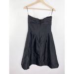 Trina Turk Black 100% Silk Strapless Twist Front Mini Dress Women's Size 8-10 Photo 1