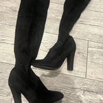Steve Madden Gorgeous 6M Black High Heel Suede Over the Knee Boots Photo 0