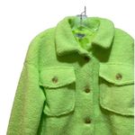 White Birch  Neon Green Sherpa Jacket Size Small Photo 2