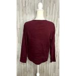Talbots Women's Burgundy Long Sleeve Crew Neck Sweater Blouse Size Medium Casual Photo 3