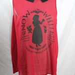 Disney Princess Snow White Burgundy Chiffon Sheer Top Black Peter Pan Collar Photo 2