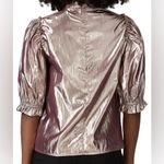 ABS Allen Schwartz ALLEN SCHWARTZ Mathilda Bow Front Metallic Blouse Photo 1