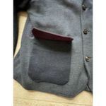 Ted Baker  London Blue Wool‎ Sleeve Textured Coat Jacket Removable Collar Size 6 Photo 4