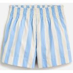 J.Crew Smocked Beach Short in Faded Blue Stripe Size M Photo 0