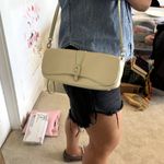 Worthington VTG Crossbody White Ivory Purse Bag 100% Leather Photo 9