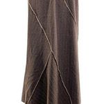Vintage Brown Pinstripe Midi Skirt Y2K Size M Photo 0