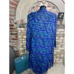 illusion dress tank tiered flutter front jacket purple blue green Size XL Photo 12