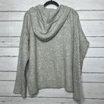 &merci &merci Gray Knit Hoodie Sweater Cable Knit Sleeve Cozy Pullover Size Small Photo 1