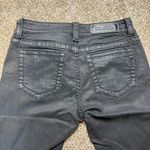 Miss Me Black Mid-Rise Crop Skinny Subtle Shine Zipper Ankles Grunge Jean Trendy Photo 9