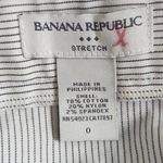 Banana Republic Cream Pinstripe Wrap Skirt Size 0 Preppy Mini Skirt Photo 6