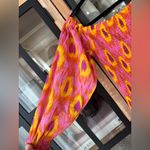 ZARA  smocked maxi dress midi blogger favorite colorful print neon balloon sleeve Photo 6