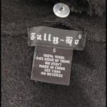 Vintage Black Tally Ho Wool Vest Faux Fur Removable Collar Photo 5