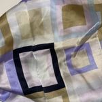 Echo 💯 silk art deco scarf/shawl. Periwinkle blue/pink/navy . 11” by 54 “ Blue Photo 6