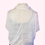 Ambiance Apparel Cowl Neck Open Front Short Sleeve Sweater in White Photo 2