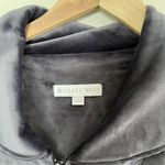 Eileen West Charcoal Gray Velvet Short Zip Robe Size S/M Sleepwear Photo 2