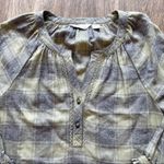 Caffe Marrakesh Jasper Plaid Popover Blouse Green Size M Photo 4