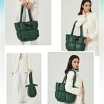 Amazon MOVING SALE Black Gray Puffer Tote Bag Photo 3