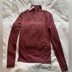 Madewell NWT:  maroon mock neck long sleeve shirt Photo 1