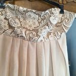 Jealous Tomato Womens Hi Lo Crochet Top Chiffon Overlay Dress in Apricot sz sm Photo 2