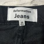 Reformation  Black Denim Shorts Size 25 NWT Photo 2