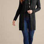 Soft Surroundings  Charcoal Ribbed Cardigan Photo 4
