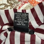 Cotton Express  womens size 1X long sleeve striped sheer maroon ivory blouse NWT Photo 6