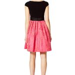 THEIA Wilson color block black pink jacquard special occasion dress size 0 Photo 2