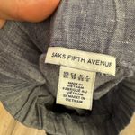 Saks 5th Avenue Saks Fifth Avenue Women's Size Blue Linen Pants Pull On Drawstring Fringe Photo 3