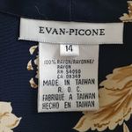 Evan Picone  Gold Floral Button Blouse Top Photo 4