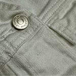 Liz Claiborne White Jean Jacket Satin Nickel Hardware Closet Staple Boho Chic Photo 9