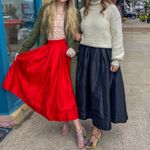 Free People Emilia Full Skirt S Red Photo 3