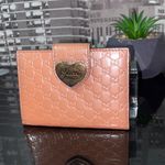 Gucci Authentic  Micro GG Guccissima Heart Card Holder Photo 2