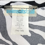 Swimsuits for All Women's Beach Coverup Tunic Plus Sz 14/16 Black White Kaftan Photo 6