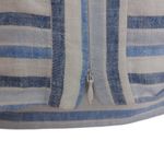 Forever 21 Linen Cotton Size Medium M Striped Stripes Blue Coastal Top Cropped Photo 6