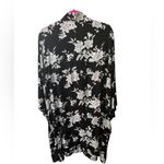 Spiritual Gangster  Maya Kimono One Size Black White Floral Tie Front Robe Duster Photo 1