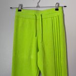 Ivy Park Adidas x 3 Stripe Knit High Rise Jogger Pants Solar Slime Green Photo 3